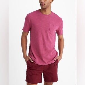 Express Peony Buttoned Pocket Cotton Slub Crew neck T-shirt Men. NWT